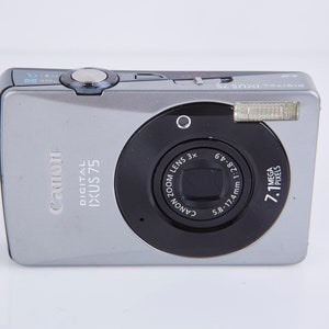 Canon Digital IXUS 75 7MP 3X Zoom Compact Digital Camera. Vintage Digital Camera. Working Digital Camera. Tested. image 3