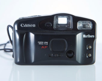 Appareil photo argentique Canon Sure Shot AF-7. Appareil photo Canon Sure Shot Owl. Appareil photo argentique fonctionnel. Canon Prima AF.