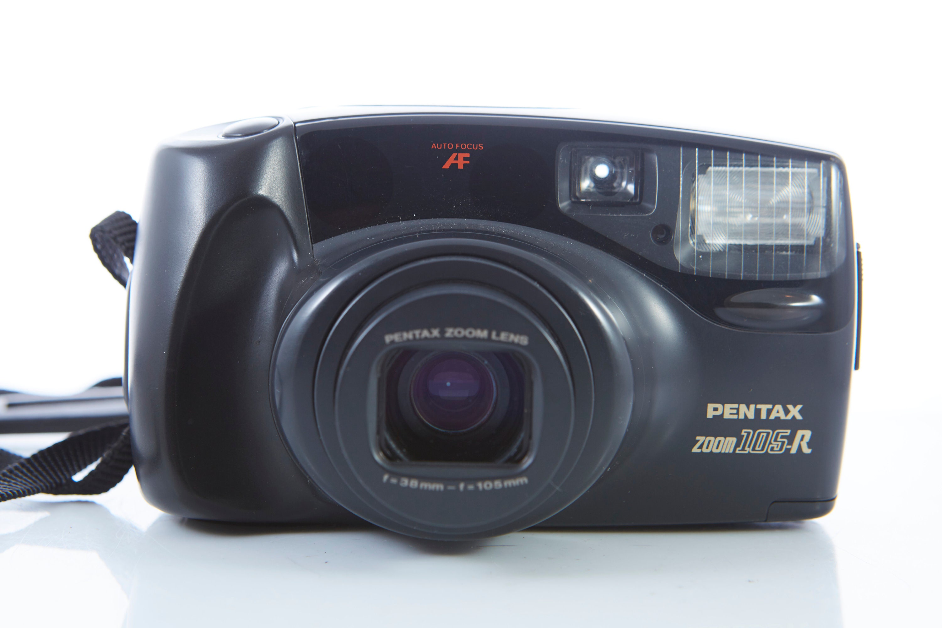 ペンタックスズーム105-Rフィルムカメラ：38-105mmレンズ、ケース付き