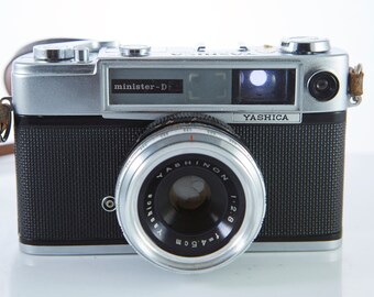 ヤシカ ミニスターD フィルムカメラ：ヤシノン 45mm f/2.8、動作状態