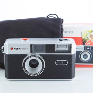 Camera Agfa Photo. Agfa Vintage Look Film Camera. Working Film Camera. With case and strap