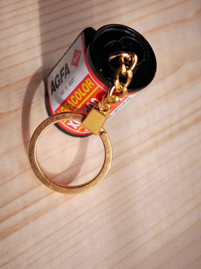 Photographer gift. Film Canister Key Chain Agfa 100 35mm film