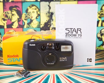 Film Camera Kodak Star Zoom 70. Film Camera Kodak. Point and Shot Camera. Working Film Camera.