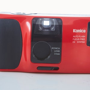 Film Camera Konica Top's. Vintage Camera Konica. Point and Shot Camera. Working Film Camera
