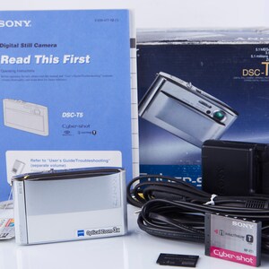 Sony Cyber-shot DSC-T5 Digital Camera. Vintage Digital Camera. Working Digital Camera. Tested. Boxed. image 2