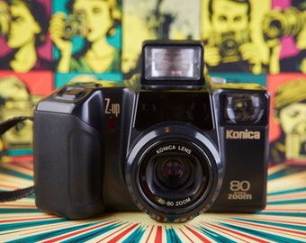 konpeki930  Vintage Konica Z-up 80 Super Zoom Film Camera With Case - Etsy