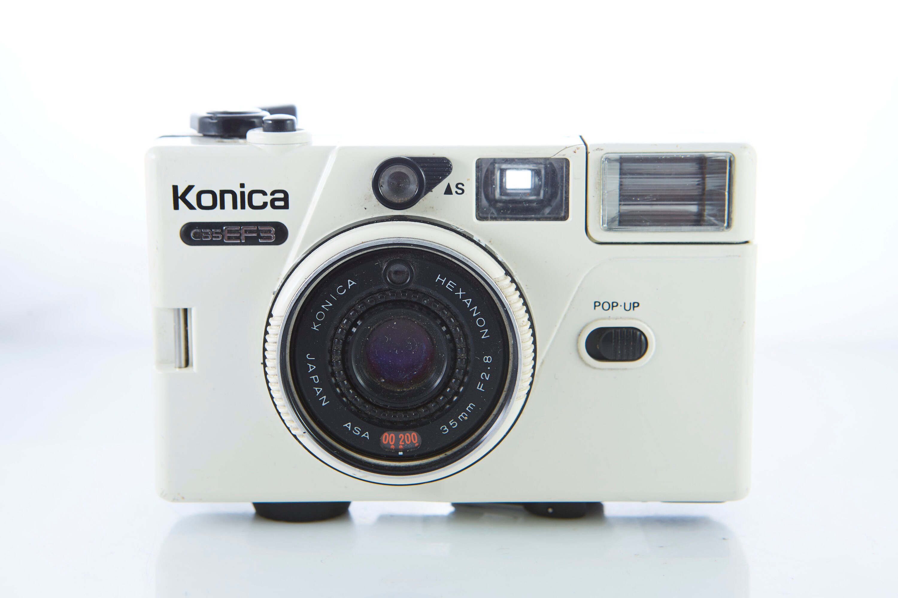 C35ef3 Konica C35 EF3 35mm Film Camera Blue *For Parts Or