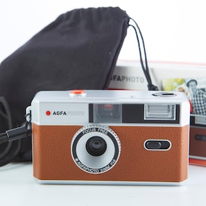 Film Camera Agfa Photo. Agfa Vintage Look Camera. Working Film Camera. With case and strap
