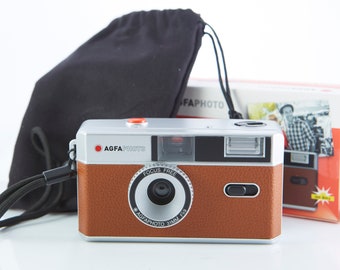 Agfa Photo 35mm Film Camera: Vintage Look, with Case & Strap