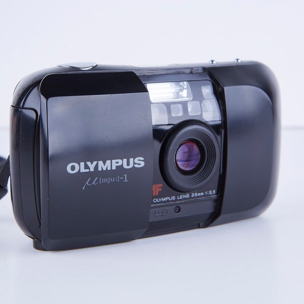 Film Camera Olympus Mju-1. 35 mm Film Camera. Olympus Mju1. Olympus ∞ Stylus Point and Shot Camera. Working Film Camera.