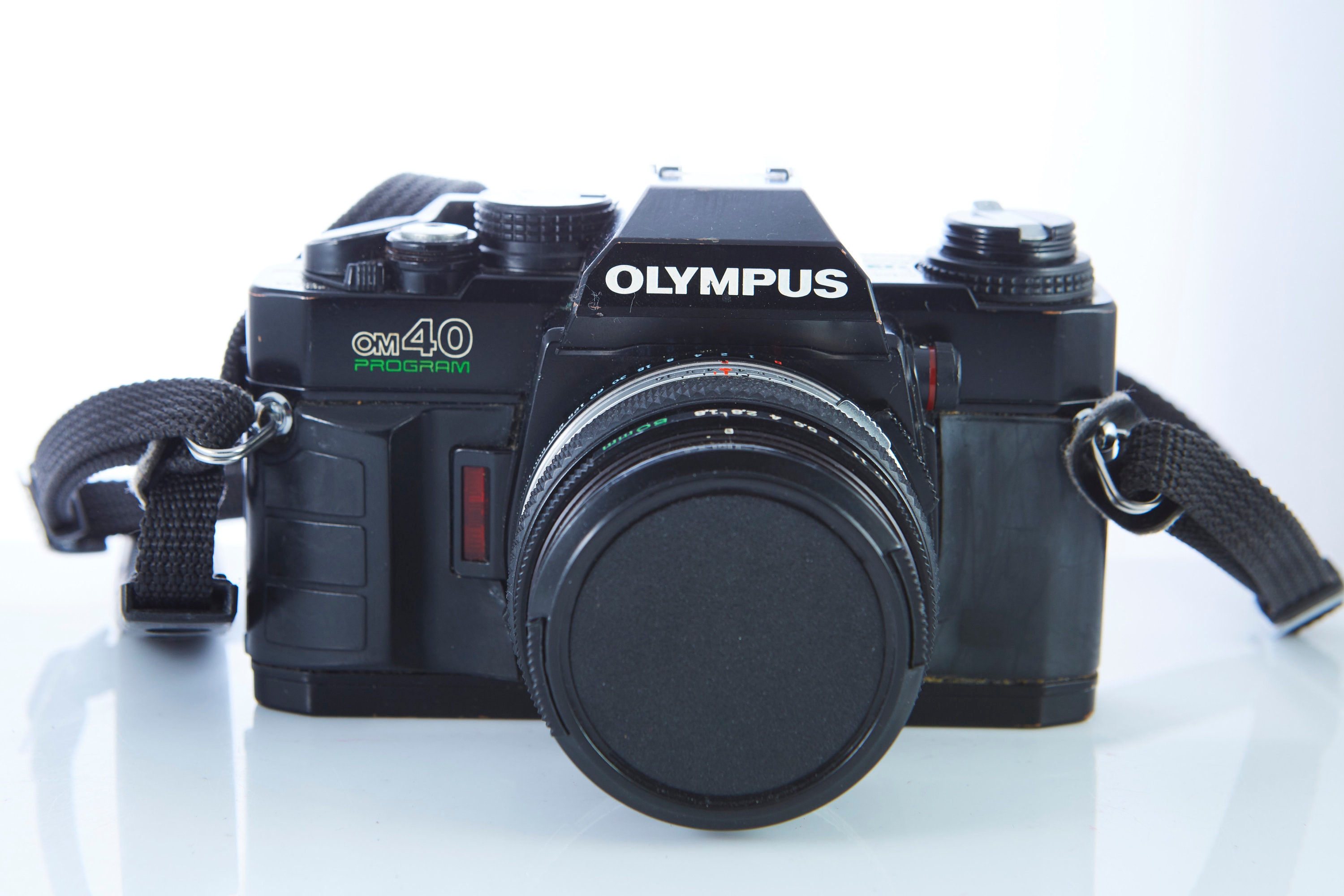 Film Camera Olympus OM40 Program.lens Olympus Auto s 50mm 1 8