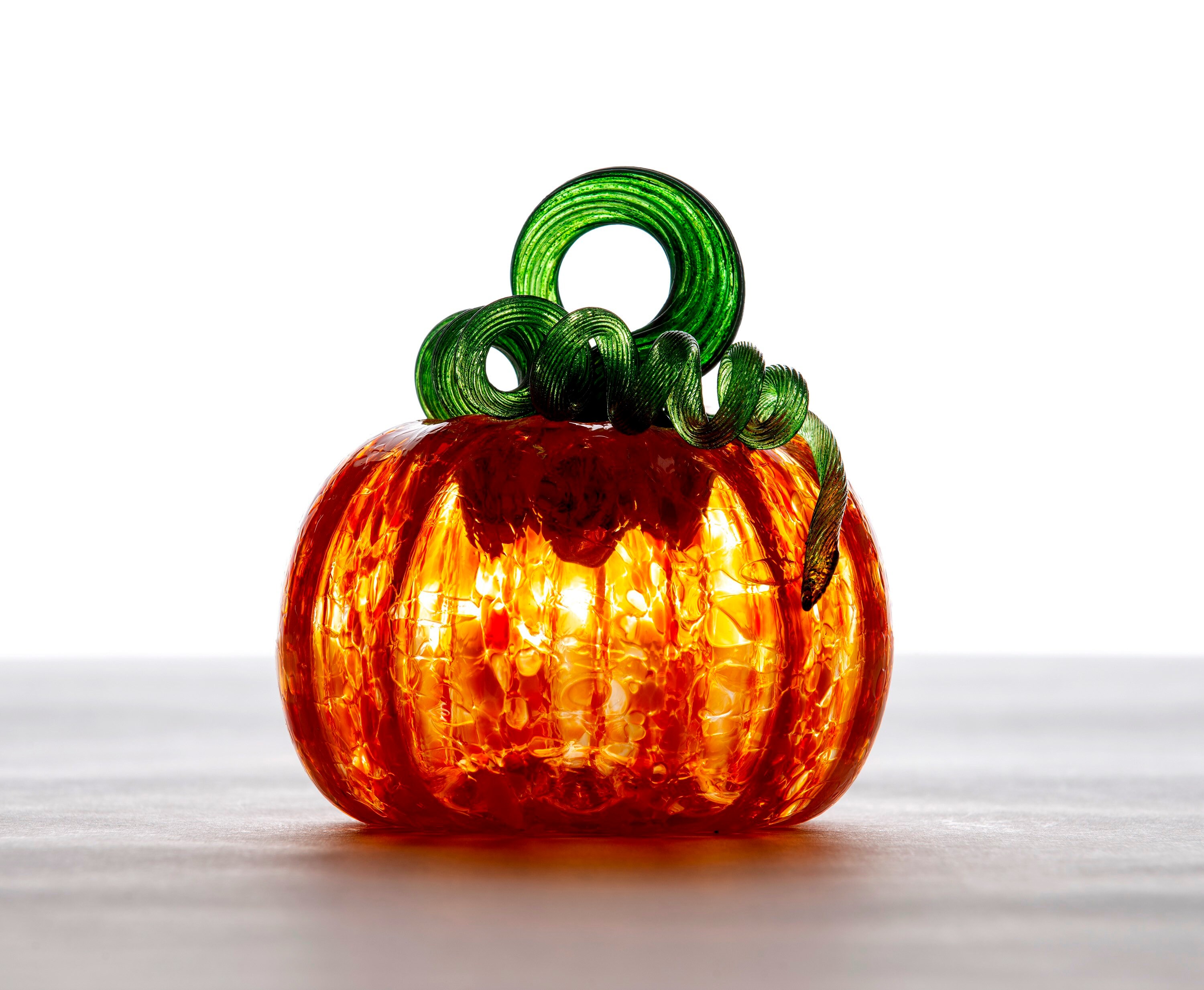 Small Orange Glass Pumpkin | Etsy