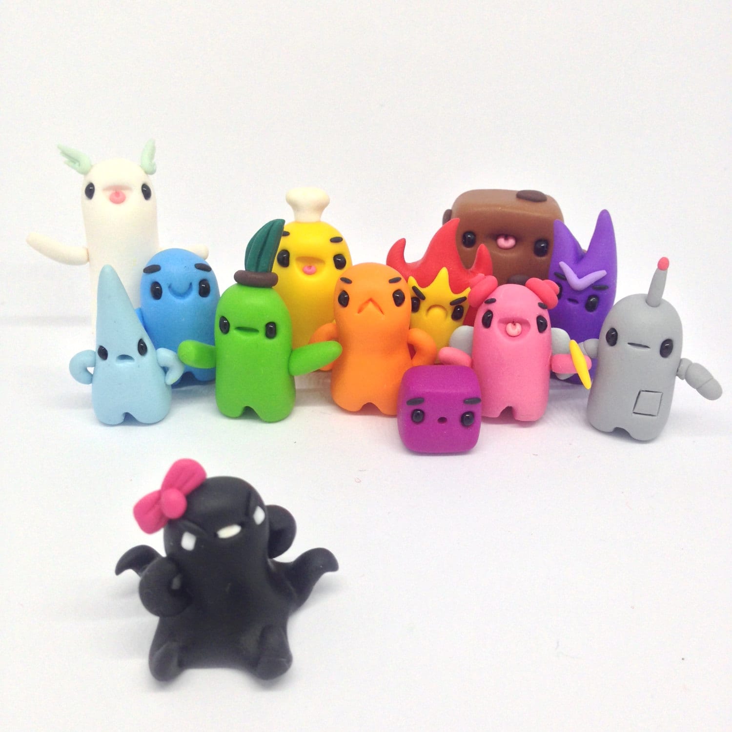 Cute Little Polymer Clay Miniature one Figurine Kawaii Style Creature ...