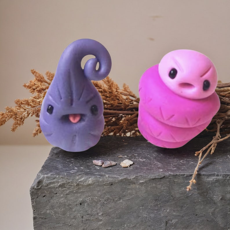 Miniature , Cute Little Polymer Clay Fimo Figurine Kawaii Style Creatures image 7