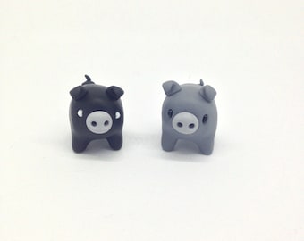 Unikatowy Kawaii Pigs Polymer Clay Firgurine Charm: Ręcznie wykonany uroczy dodatek