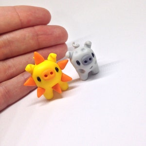 Galactic Sun & Moon Kawaii Pigs Charms
