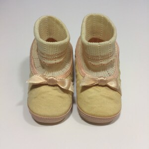 Vintage Baby Shoes - Size 1 - 50&#39;s Baby Shoes - Baby Girl Shoes - Vintage Crib Shoes - 50&#39;s Crib Shoes - Baby Ballet Flats