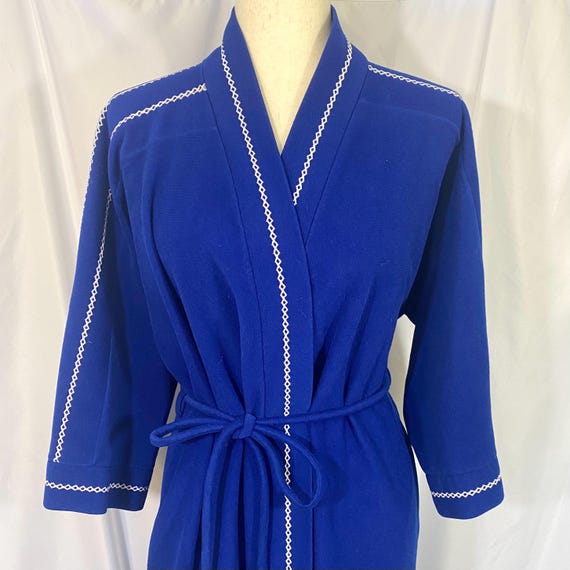 Vintage Vassarette Blue Robe Medium - Vintage Med… - image 2