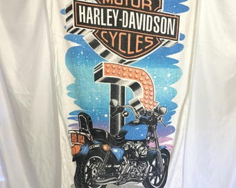 Vintage 90-tals Harley Davidson strandhandduk