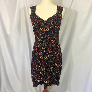Vintage 90’s Basic Editions Black Floral Romper XL - Vintage XL Romper - Women’s Romper - 90’s Romper - Vintage Corset Romper