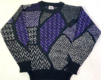 Vintage 90’s Tomorrow’s Generation Sweater Medium 12 14 - Kid’s Vintage Sweater - Medium Sweater - Purple Sweater - 80’s Sweater