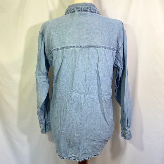 Women’s Vintage Y2K Chambray Button Down Shirt Sm… - image 6