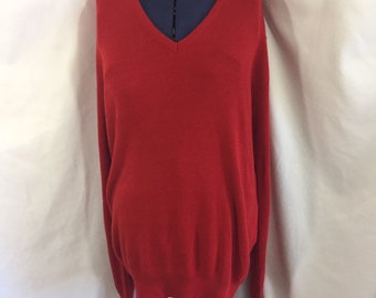 Men&#39;s Vintage Sweater - Vintage Red Sweater - Vintage XL Tall Sweater - Vintage Puritan Sweater - Men&#39;s Sweater - grandpa sweater