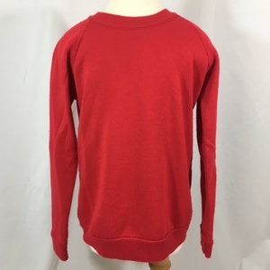 Sudadera con cuello redondo y manga raglán vintage de los años 80 para niño, talla 8 mediana - Sudadera vintage - Sudadera vintage con cuello redondo - Sudadera roja - Sudadera para niño