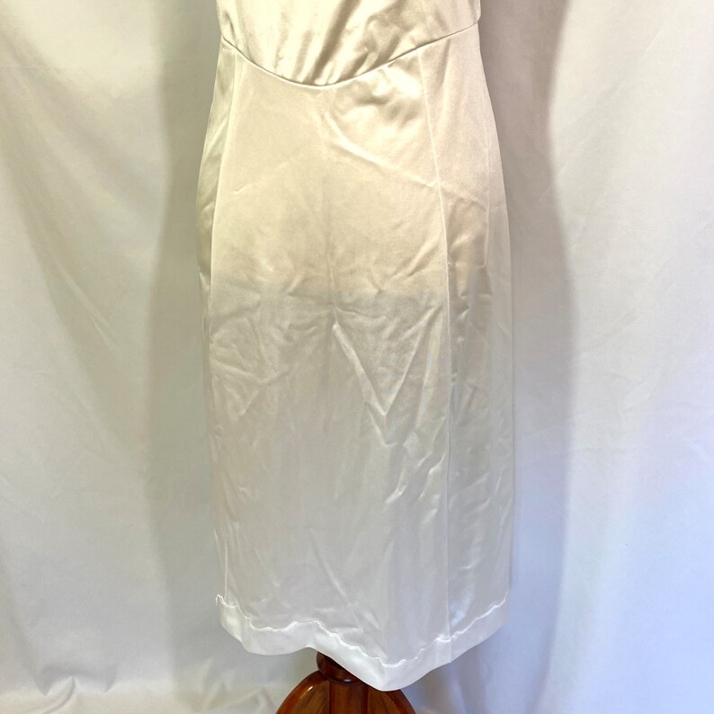 Vintage 80s Sears White Nylon Slip Size 40 Large Vintage Slip Vintage Lingerie 80s Slip Dress Sears Slip Large Slip image 10