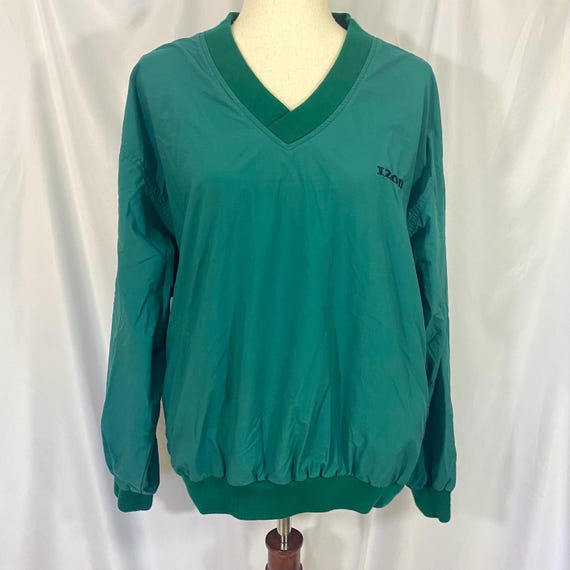 Golf Jacket Izod Pullover Windbreaker Vintage 90's Izod Green