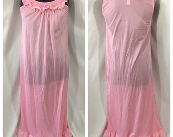 Women’s Vintage 70’s Maxi Nightgown Medium - Vintage Medium Nightgown - Vintage Nightie - Vintage Lingerie - 70’s Nightgown - Long Nightgown