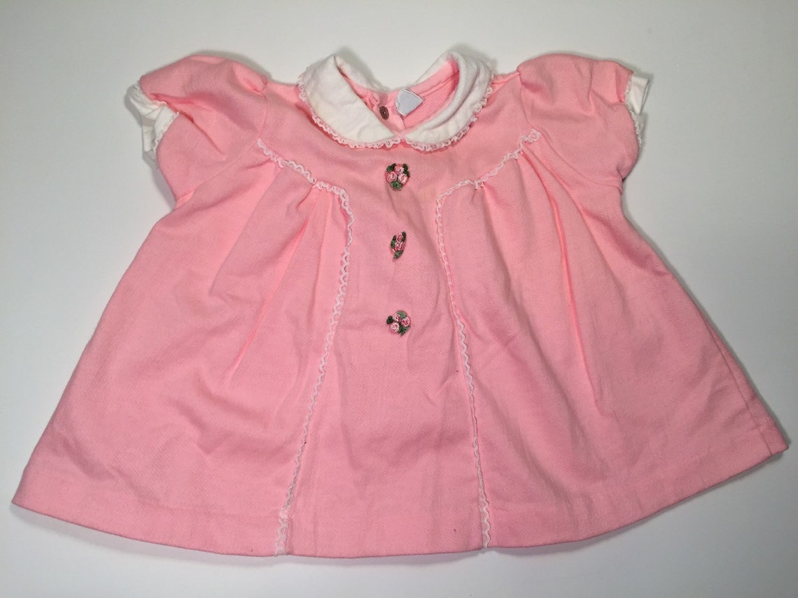 Baby Girls 6 Month Pink Dress Winter Dress & Diaper Cover Etsy
