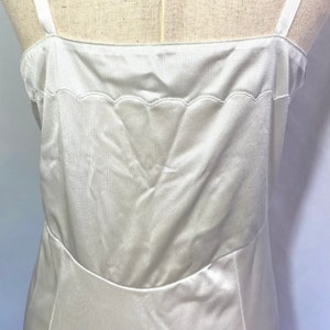 Vintage 80s Sears White Nylon Slip Size 40 Large Vintage Slip Vintage Lingerie 80s Slip Dress Sears Slip Large Slip image 6