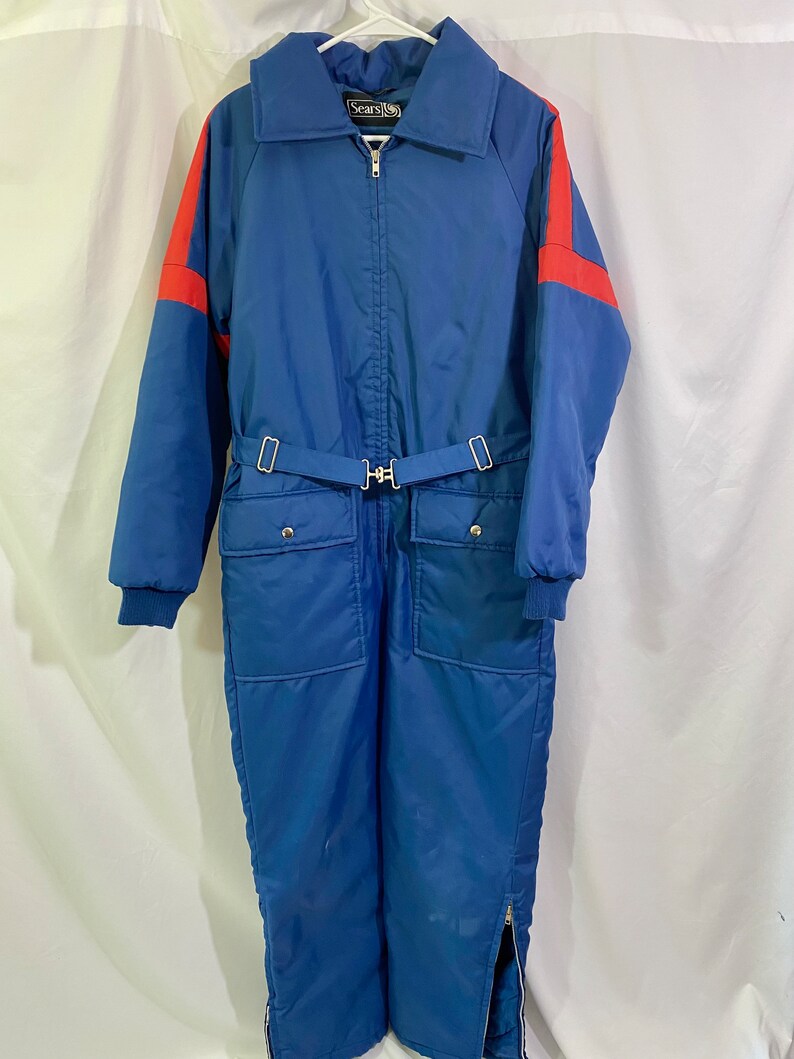 Mens Vintage Sears Snowmobile Suit Medium Vintage Medium Snow Suit Mens Snow Suit Insulated Coveralls image 6