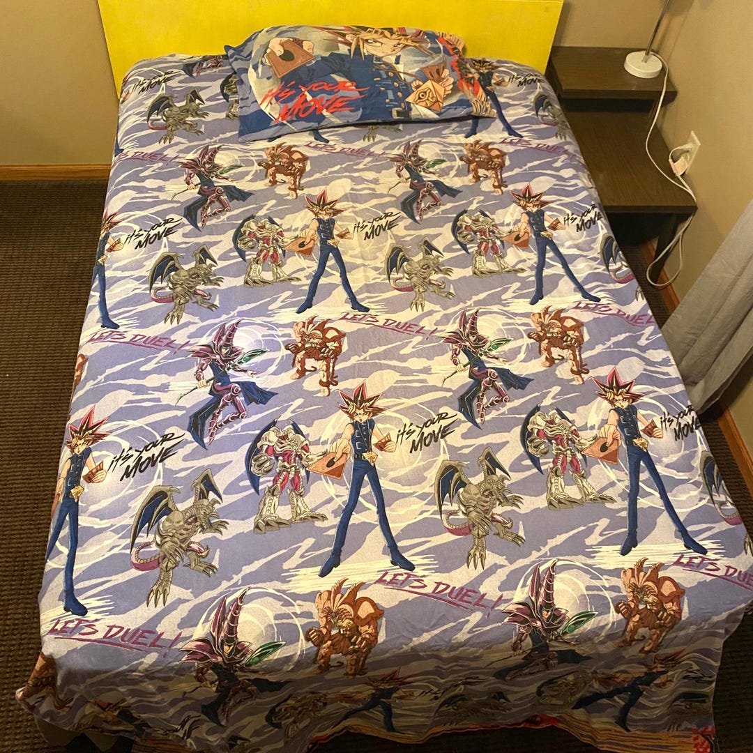 Vintage 1996 Yu Gi Oh Twin Sheet & Pillowcase Set Vintage Twin Sheets ...