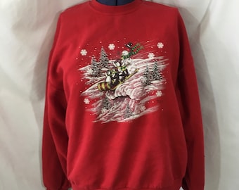 Vintage 90’s Crewneck Sweatshirt Large - Vintage Penguin Sweatshirt - 90’s Sweatshirt - Large Sweatshirt - Vintage Snowman Sweatshirt