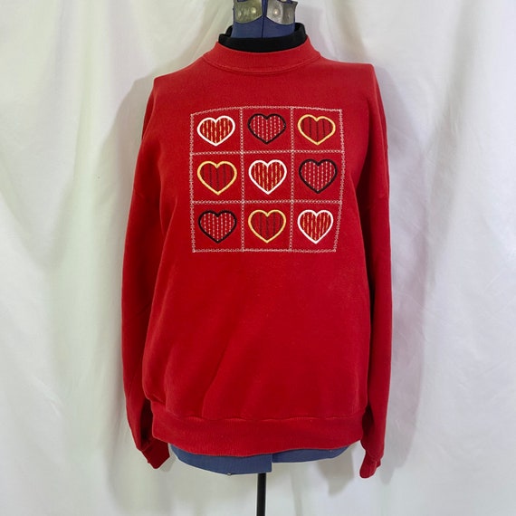 Vintage 90’s Northwoods Outfitters Heart Sweatshi… - image 2