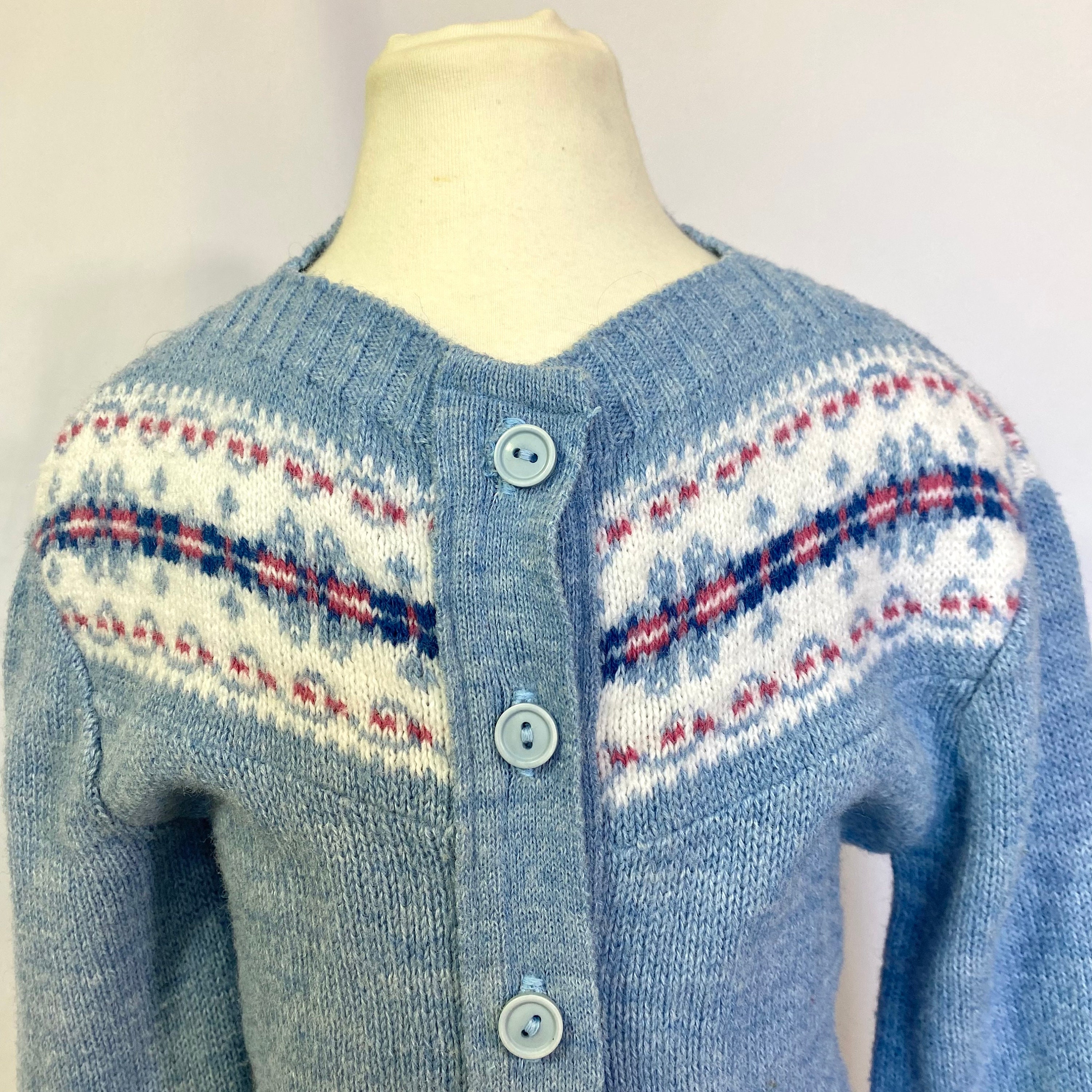 Vintage 60's Bluebird Cardigan Sweater Small - Girl's Vintage