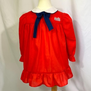 Robe vintage 80&#39;s Annie Movie pour fille - robe 3T vintage - robe Annie vintage - déguisement d&#39;Halloween petite orpheline Annie - déguisement vintage