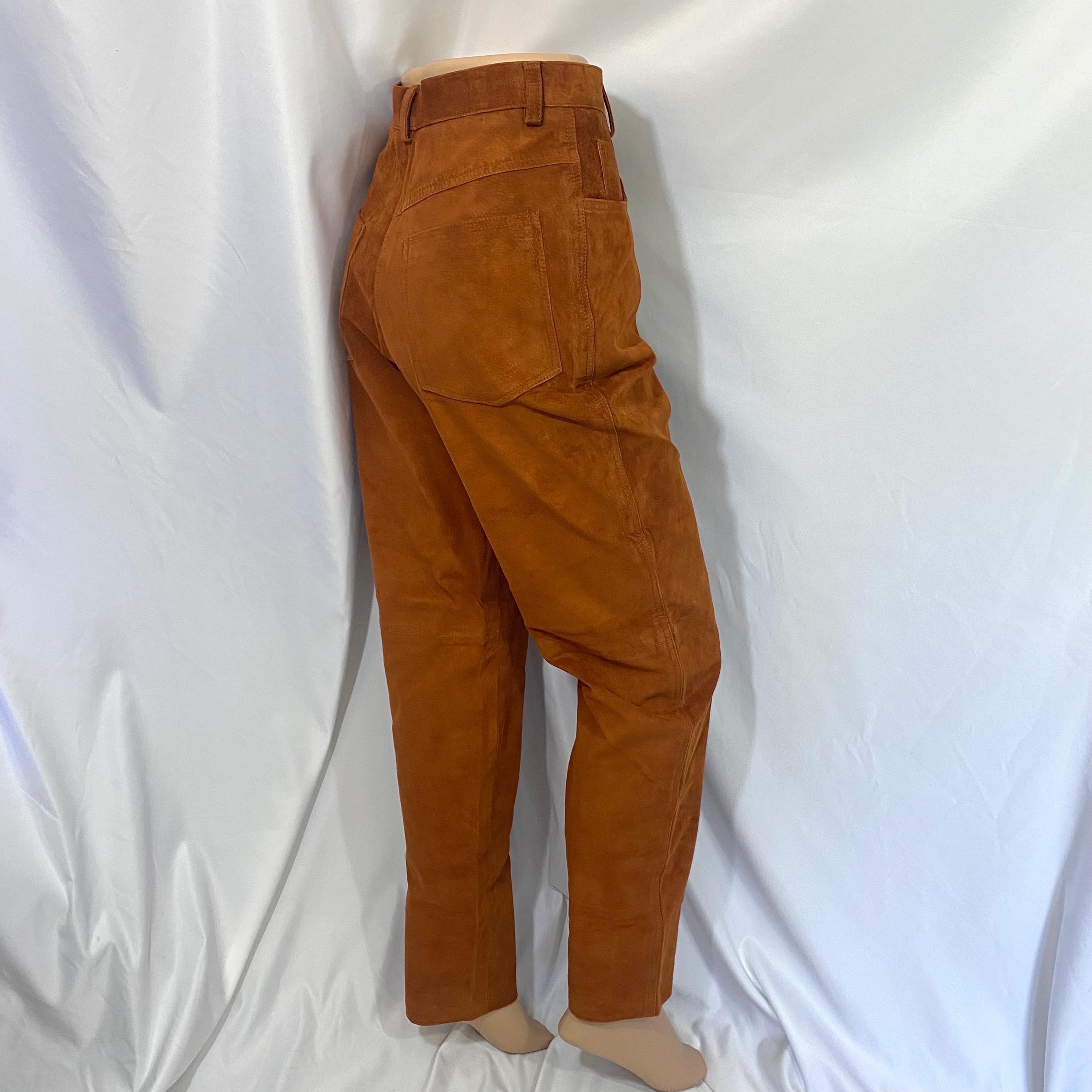 Women's Vintage Erez Levy Suede Leather Pants Size 27 Inch Waist 6
