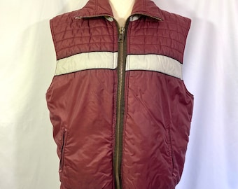 Men’s Vintage 80’s Deep North Puffer Vest Large - Vintage Large Vest - 80’s Vest - Men’s Vest - Vintage Deep North Vest - Burgundy Vest