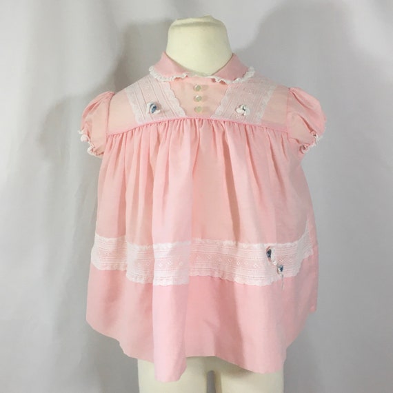 Toddler Girl’s Vintage Length Pink Dress 12 18 24… - image 1