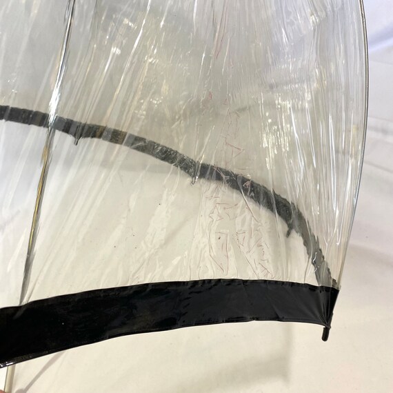 Vintage 60’s Clear Vinyl Dome Umbrella - Vintage … - image 8