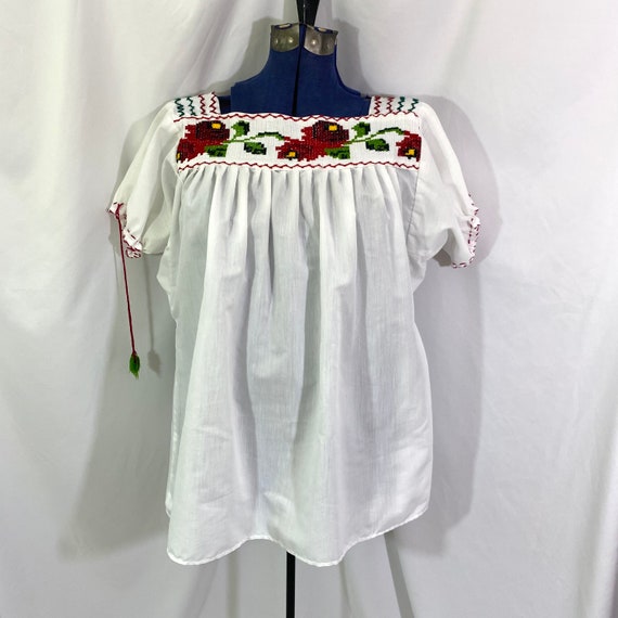 White peasant top top plus size