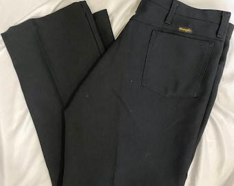 Pantalones negros Wrangler vintage de los años 70: talla de hombre 40x32