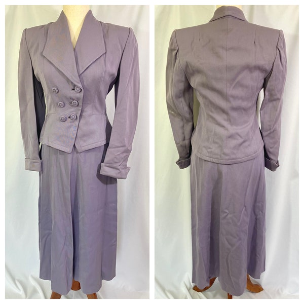 Women‘a Vintage 40’s 50’s Lavender Purple Skirt Suit Size Small - Skirt & Jacket Set - 40’s Suit - Small Suit - 50’s Suit size 4 6