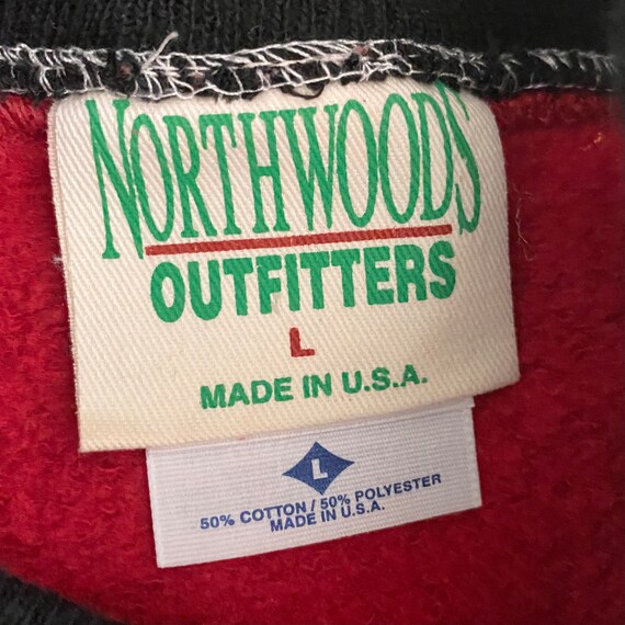 Vintage 90’s Northwoods Outfitters Heart Sweatshi… - image 4
