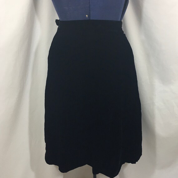 Vintage 1950 s Smart Set Sportswear Black Velvet Skirt Small Vintage Skirt Vintage Velvet Skirt 50 s Skirt Rockabilly Skirt