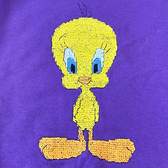 Vintage 90’s Jerzees Tweety Bird Sweatshirt Youth… - image 2