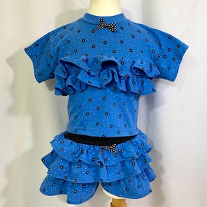 Girl’s Vintage 90’s Buster Brown Blue Outfit 4T - Vintage 4T Outfit - 90’s Outfit - Vintage Buster Brown - Vintage 4T Shorts
